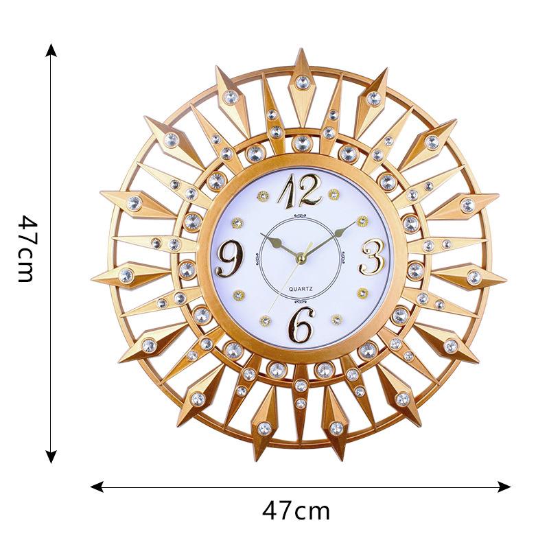 New Decorative Clock Three-dimensional Frame for Home Living Room Plastic Wall Clock Light Luxury Font Clear and Accurate Travel Time