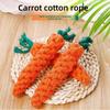 1Pc  Dog Bite Carrot Rope Pet Dog Toys Safe Durable Braided Bite Dog Chew Toys Resistant Puppy Molar Cleaning Teeth Cotton Rope