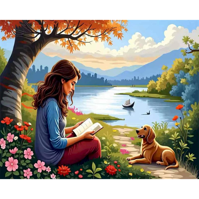 

CHENISTORY Acrylic Paint By Number Animals Kits DIY Painting By Number On Canvas HandPainted Home Decoration Art Unique Gift 40x50cm no frame