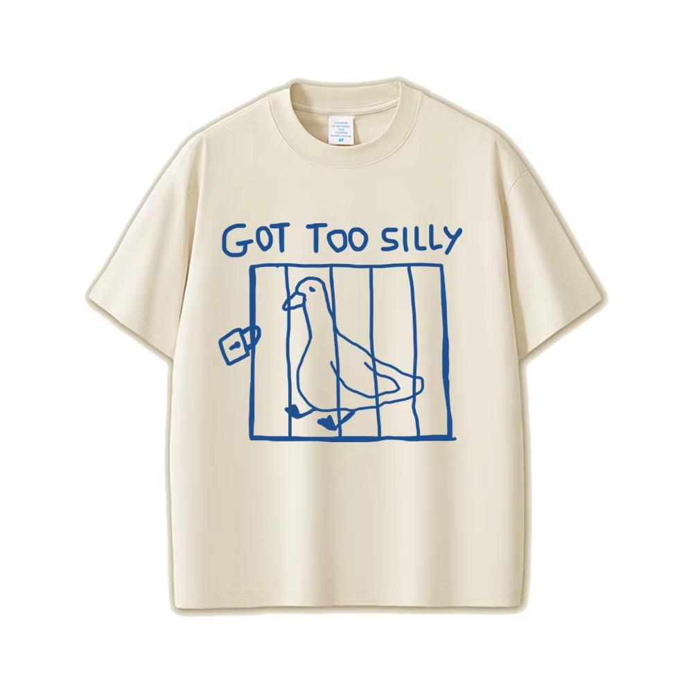 Funny Silly Goose Meme Graphic Unisex Vintage Loose Casual Short Sleeve Fashion Unisex And Unisex TShirt