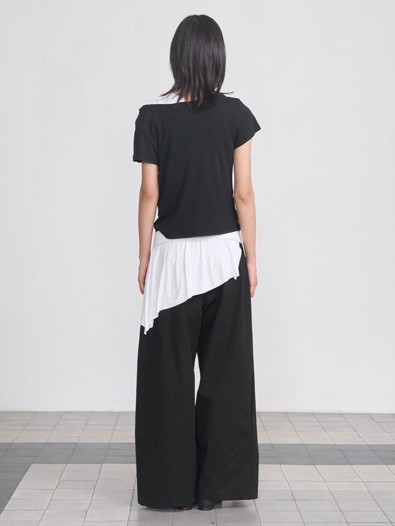 CERRIC Wing Layered Pants _ Black