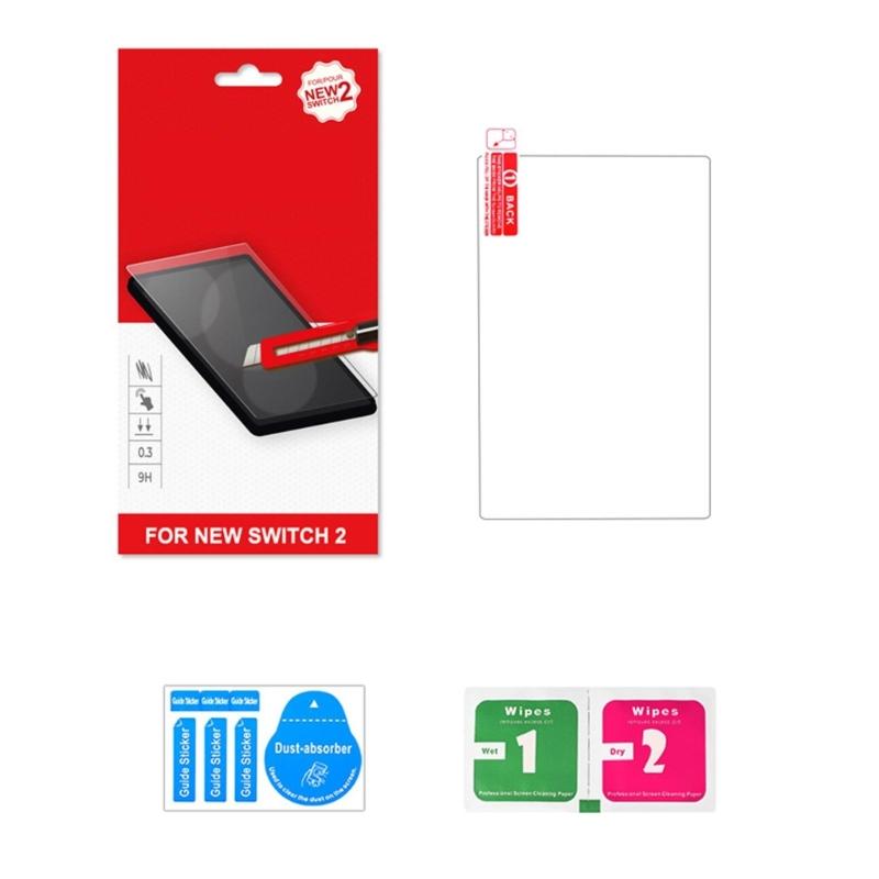 

Clear Tempered Glass Protectors Scratch Resistant & Bubble frees Designs Screen Film Easy Employ for Gaming Switch2