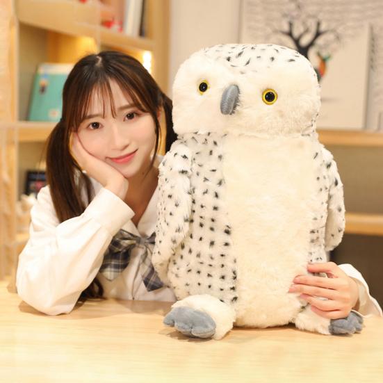 20/30/50cm Owl Plush Toy Simulation Soft Feather Fluffy Animal Doll Sofa Ornament Bedroom Decor Stuffed Animal Doll Pillow Home Room Decoration