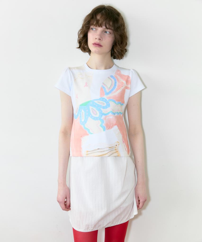 SINOON Big Pony Toy Puff T-Shirt (White)