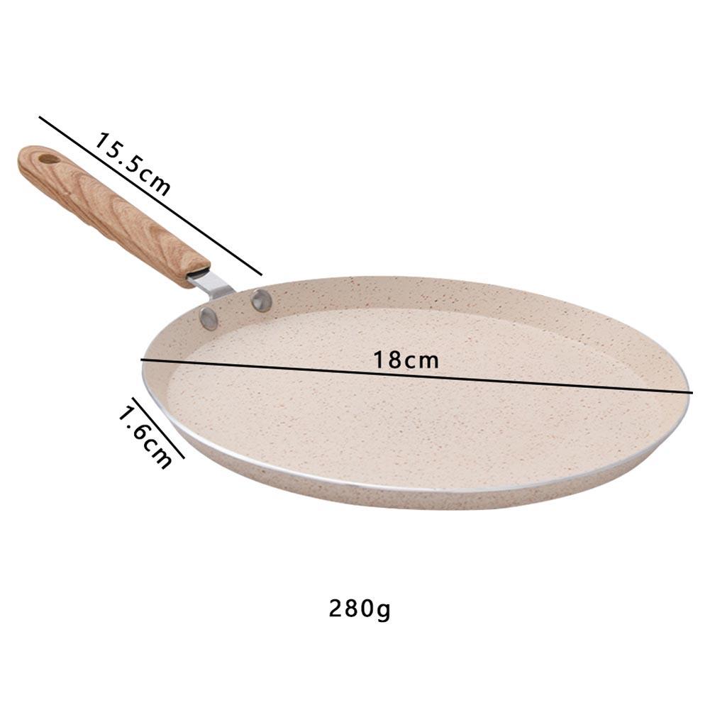 Frying Pan Non Stone Finish for Pancake Crepe Pizza Omelet Egg 18cm 22cm 26cm All Stove Use 201 Stainless Steel Base