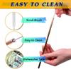 Set of 12 reusable black metal straws