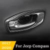 ABS Inner Door Handle Bowl Cover Trim Frame Car Styling Protector Sticker Fit for Jeep Compass 2017 2018   Accessories