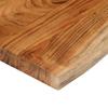 Table Top 140x40x3.8cm Rectangular Solid Acacia Wood Live Edge