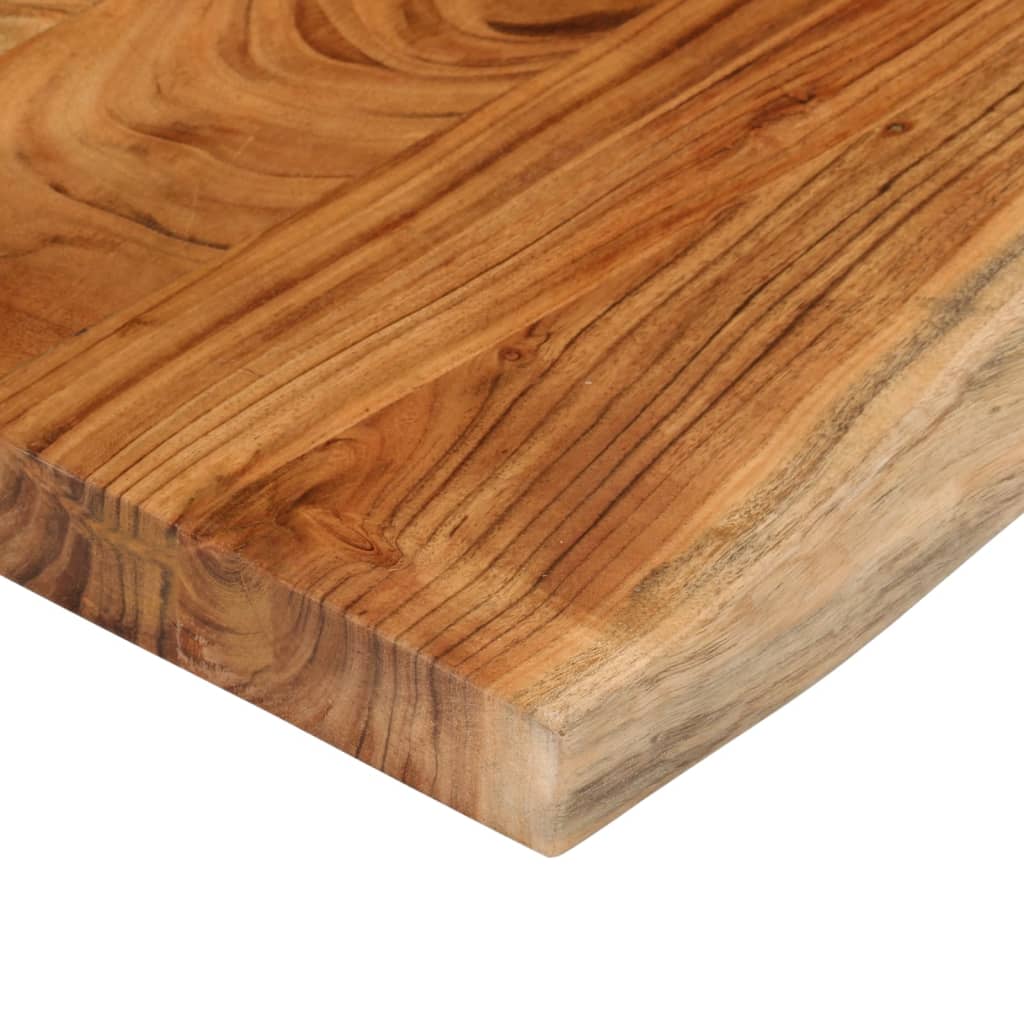 Table Top 140x40x3.8cm Rectangular Solid Acacia Wood Live Edge