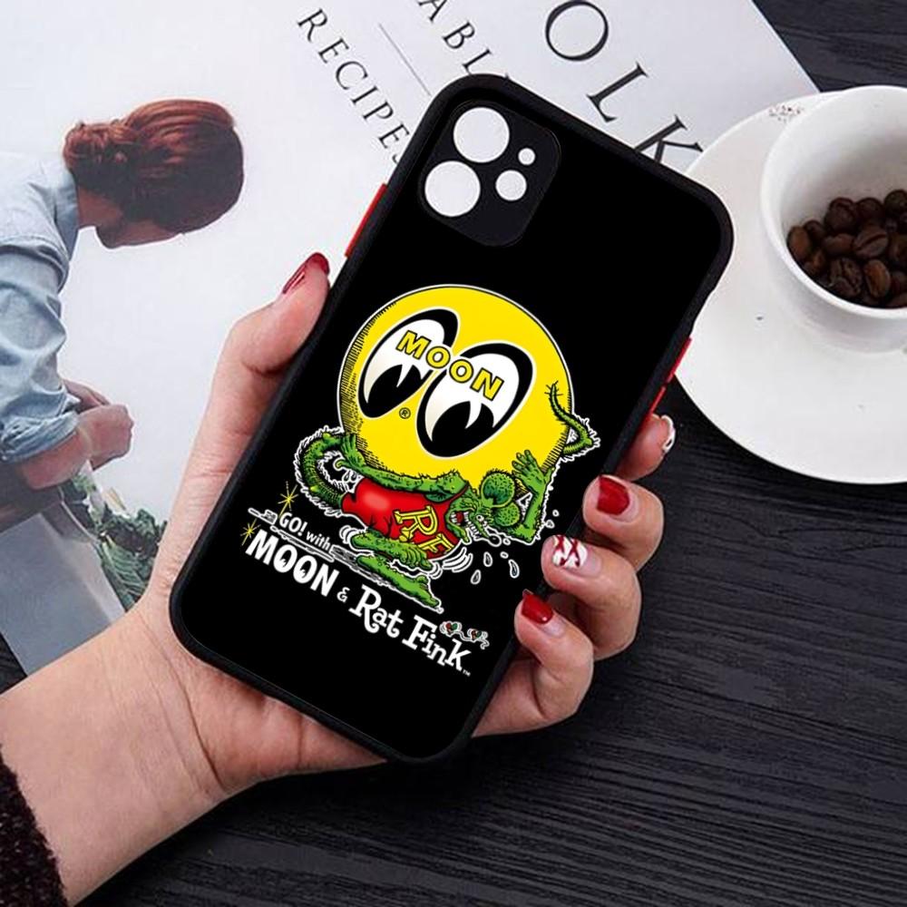 Mooneyes Print Phone Case For IPhone 14 11 12 13 Mini Pro Max 8 7 Plus X XR XS MAX Translucent Matte Cover