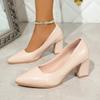 *Fashionable Hot Selling Elegant Runway High Heels Summer New Pointed Comfortable Thick Heel Casual Banquet Women's Shoes