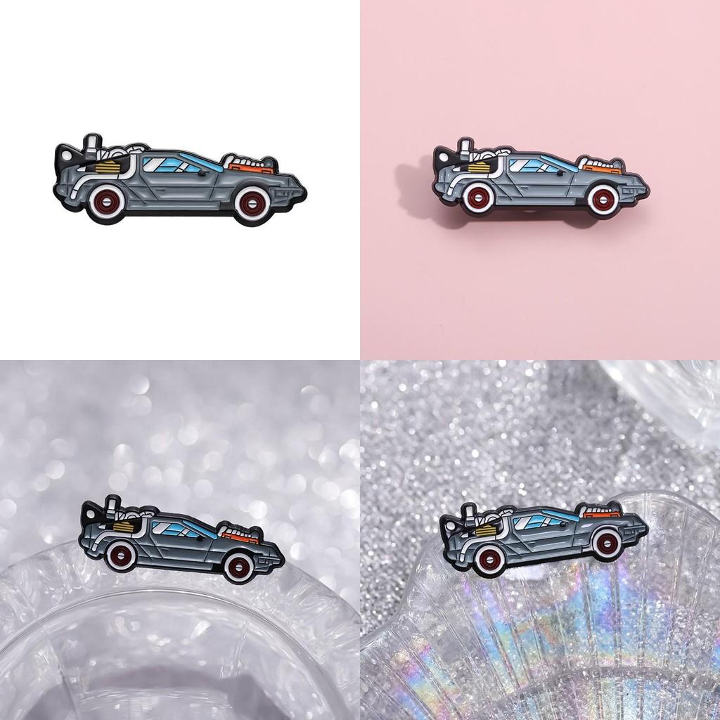 Unique Cartoon Car Design Alloy Brooch Pin Decorative Accessory For Bags And Apparel