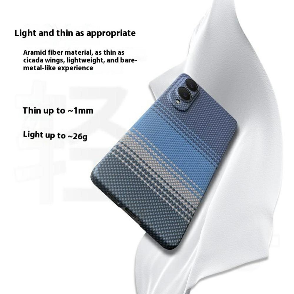 Pentru Samsung Galaxy S25 Edge Husă Magnetică Decupaje Precise Gradient Fibra Aramidică Husă Telefon cu Cadru Metalic pentru Obiectiv