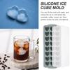1set Ice Cube Tray with Lid, Quick Freeze Silicone Mold, Easy Release Ice Maker for Freezer, BPA-Free Leakproof 24-Cube Tray Set