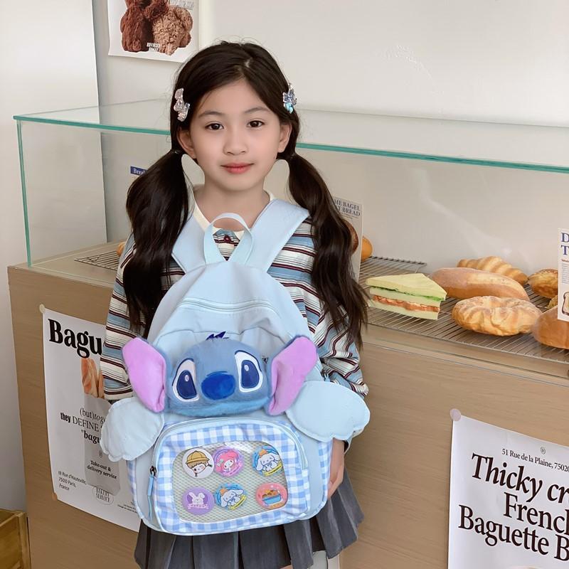 Cartoon Boys And Girls Backpack Soft Cute Plush Doll Primary School Bag Large Capacity Children'S Backpack