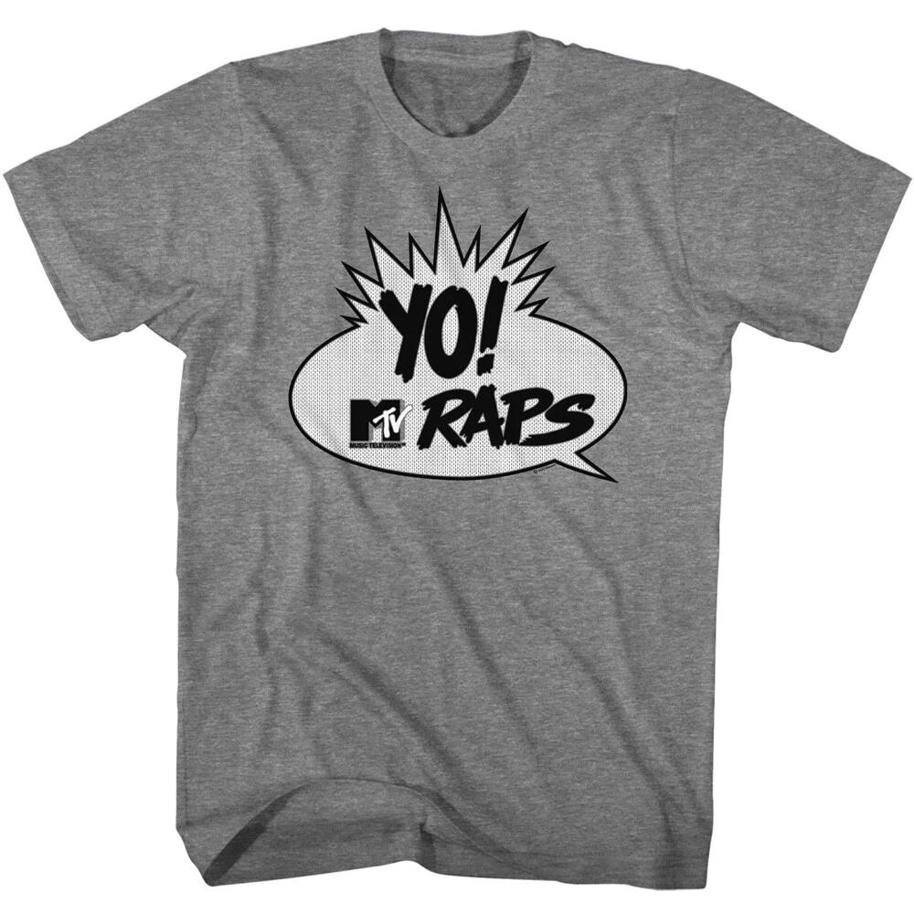 MTV 80 s Music Television Yo MTV Raps Black & White Logo Men s T Shirt XL
