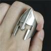 Drop Ship Size 7-16 Cool Fashion Helmet Armor Ring 316L  Stainless Steel Polishing Cool Fighter Biker Ring