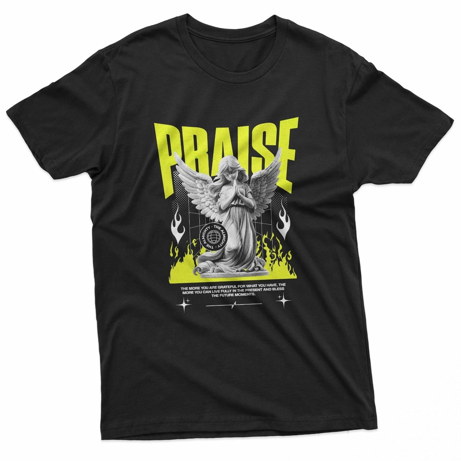 Praise The Almighty Neon Angel Streetwear T-Shirt 3XL