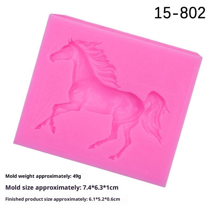 Horse Silicone Molds Horse Fondant Cake Decorating Tools Cupcake Candy Craft Gum Paste Polymer Clay
