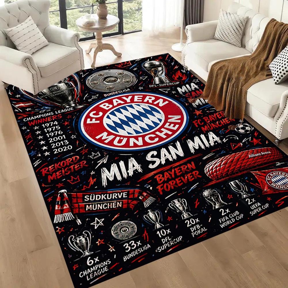 Fc Bayern München Square Rugs Are a Great Choice for Living Rooms, Bedrooms, Home Décor, and As Gifts.