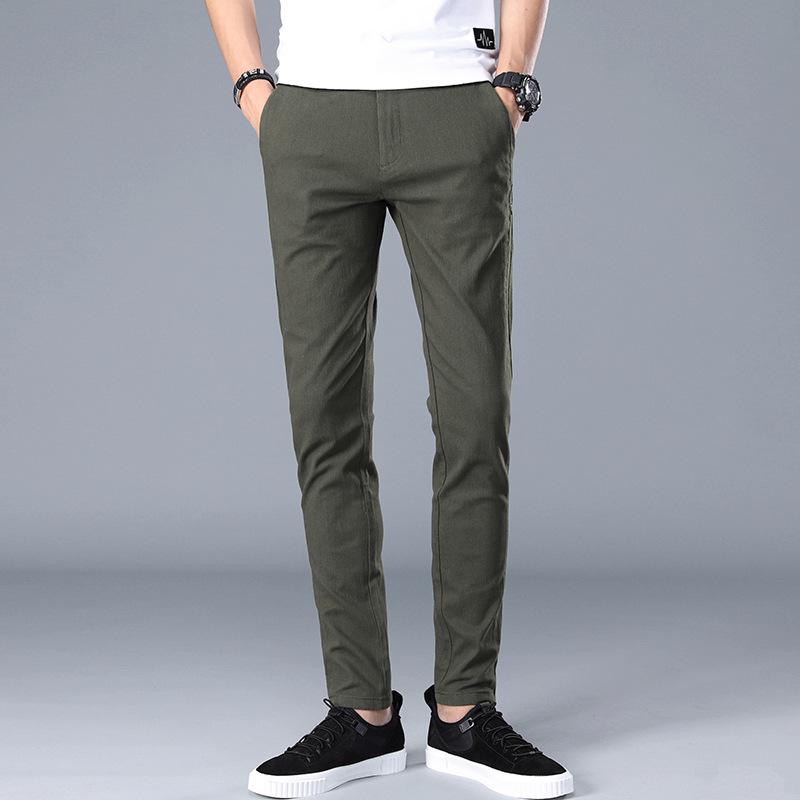 Men's Slim Fit Summer Trousers - Trendy Casual Solid Color Sports Pants