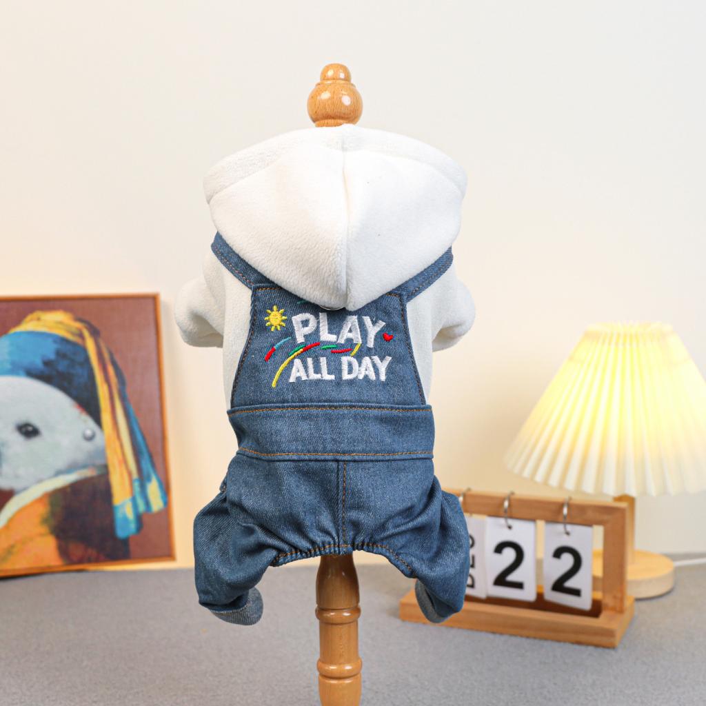 PETCIRCLE Pet Circle Dog Quad Pet Clothing Clothing Corduroy Good Friends Overalls Collection