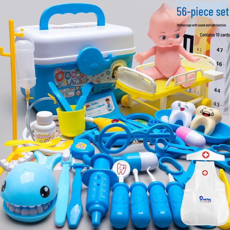 Kids' Doctor Nurse Playset: Stethoscope, Syringe, Toothbrush for Parent-Child Interaction & Learning