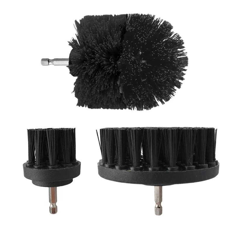 2/3.5/4'' Brush Attachment Set Power Scrubber Drill Brush Polisher Bathroom Cleaning Kit with Extender Kitchen Cleaning Tools