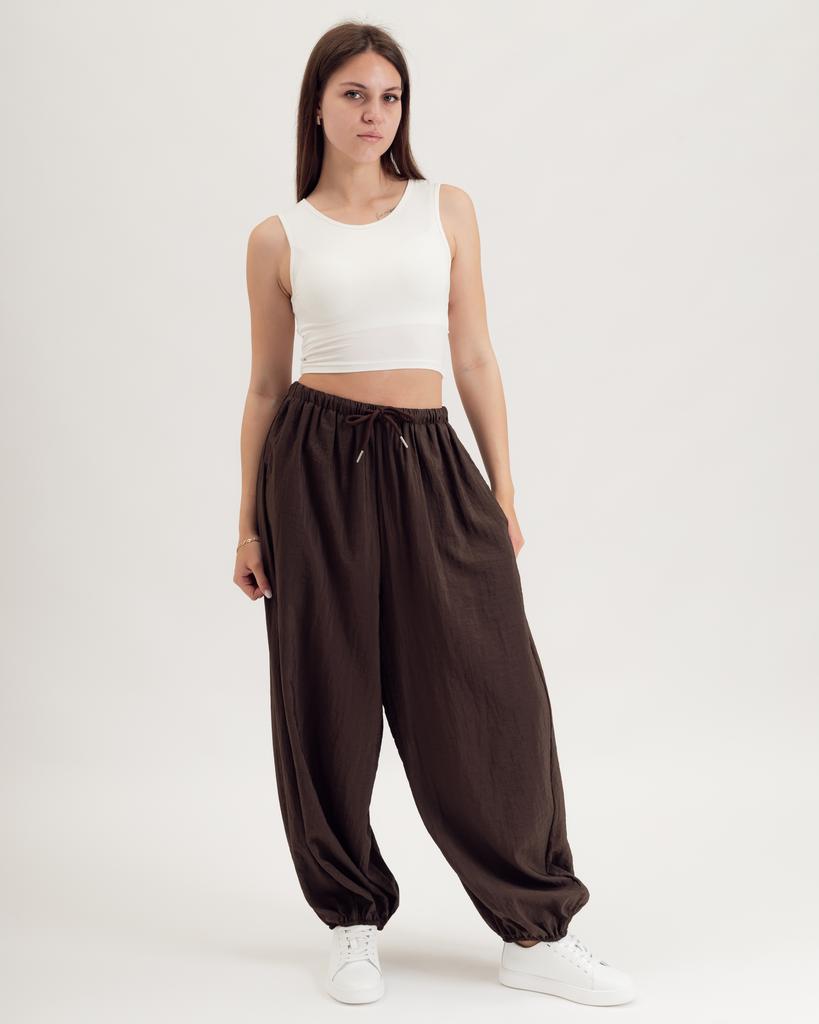 Women's Loose Trousers 5368 36 Chocolate