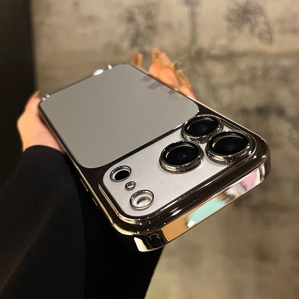 Plating Bumper AG Matte Tempered Glass Camera Protection Case for iPhone 17 16 15 Pro Max Shockproof Hard Back Clear Cover