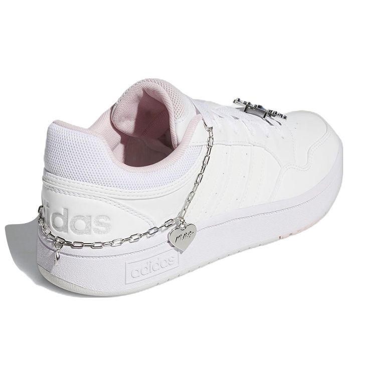 Adidas Neo Hoops 3.0 Magic Ring Leather Durable Lightweight Low-Top Skate Shoes Women Sneakers White HP5279