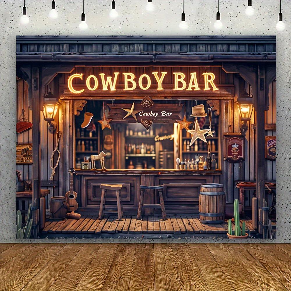 Western Cowboy Bar Tapestry: Rustic Saloon AmbianceWall Decoration Background Cloth, Bedroom Room Home Decoration
