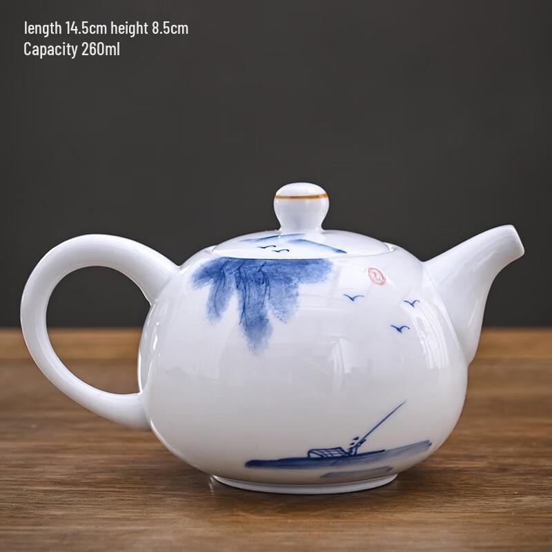 Shangqi Hand-Painted Underglaze Porcelain Teapot