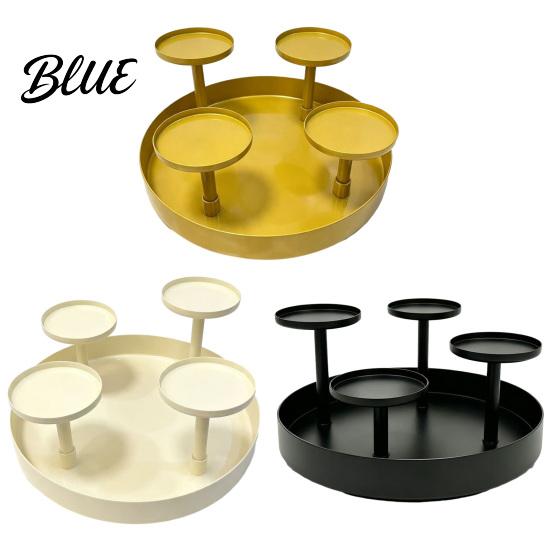 Indoor Ambient Lighting Elegant Fireplace Holder Circular Pillar Candle Stand Metal 4-Pillar Tiered Mantle Decor