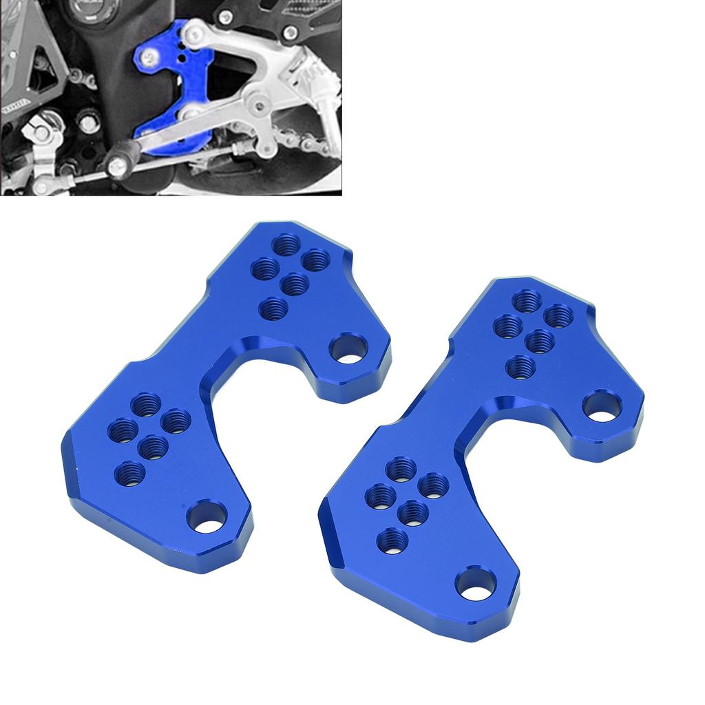 Motorcycle Adjustable Rearset Foot Pegs Mounting Base Replacement for YZF R3 R25 MT25 MT03 Blue