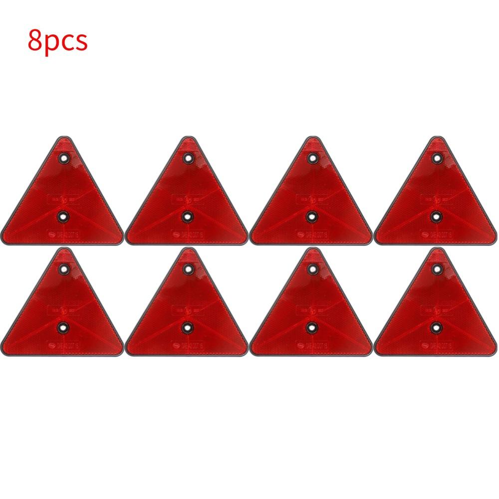 Red Triangle Reflectors Rear Reflectors Safety Warning For Trailer Bike Motorcycle Truck Boat  Safety Reflectors Car Accessories