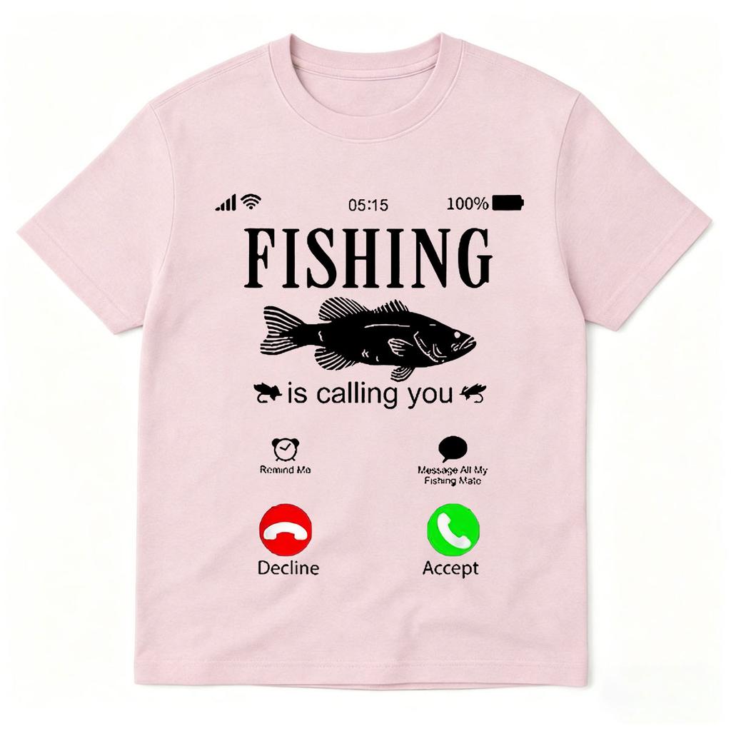 Fishing Is Calling You Tshirt Funny Fishing Lover Meme Tshirts Unisex Unisex Fashion Vintage Cotton Short Sleeve Oversized T Shirt
