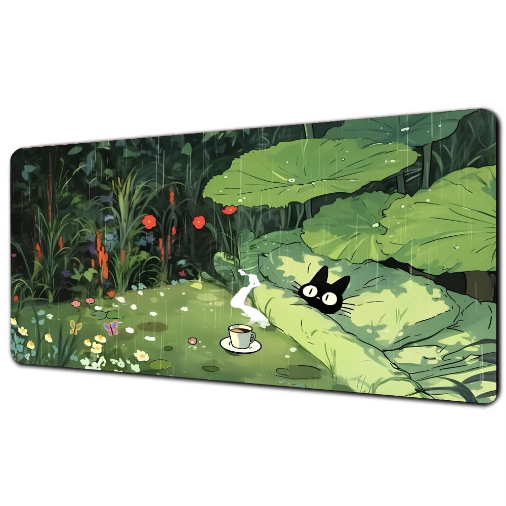 Green plant Mouse Pad Mousepad Large Abstract Mouse Pad Gaming Deskmat With Lockedge Office Nonslip Carpet