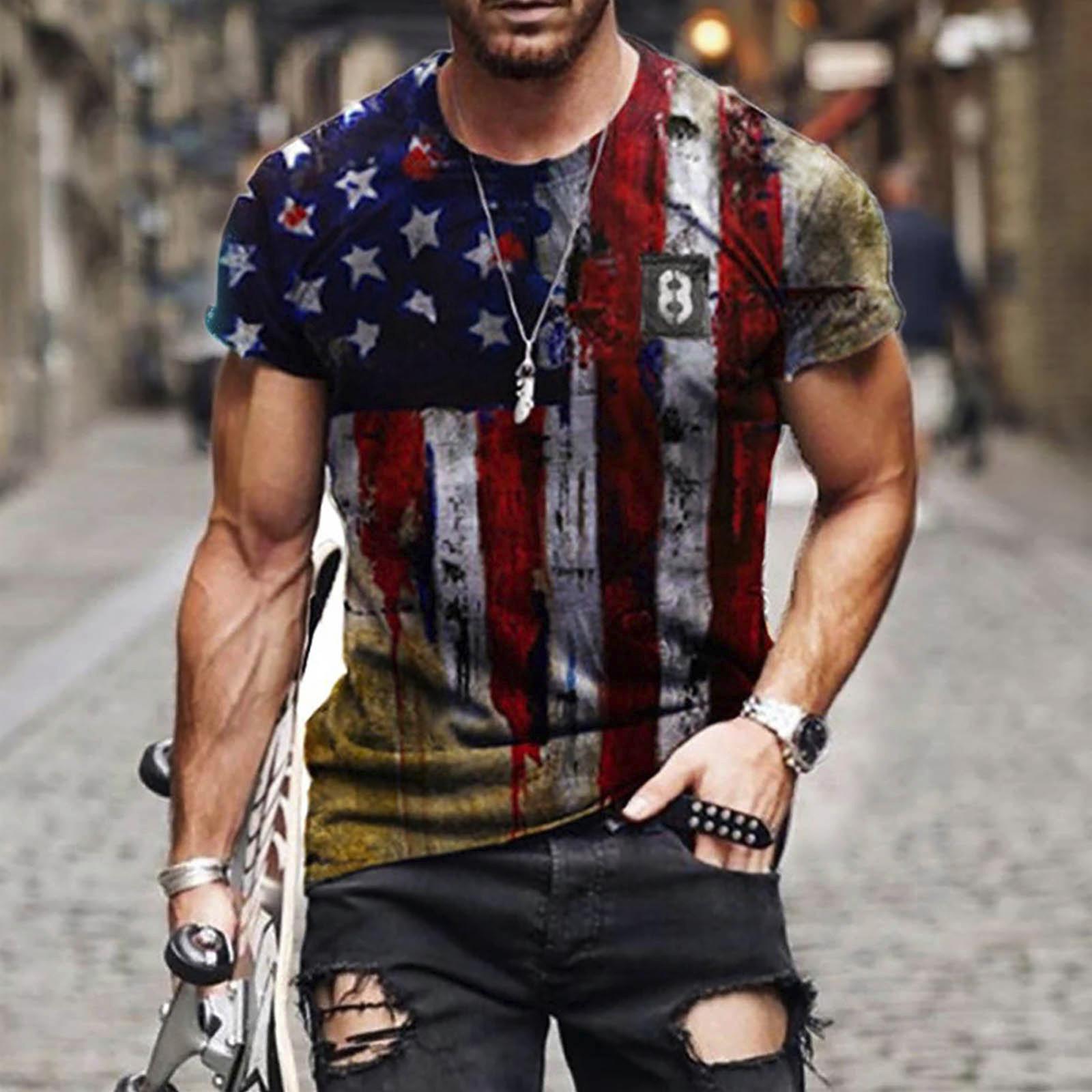 

Мужская уличная мускулистая футболка с коротким рукавом и принтом, модная модная футболка XXXL жёлтый