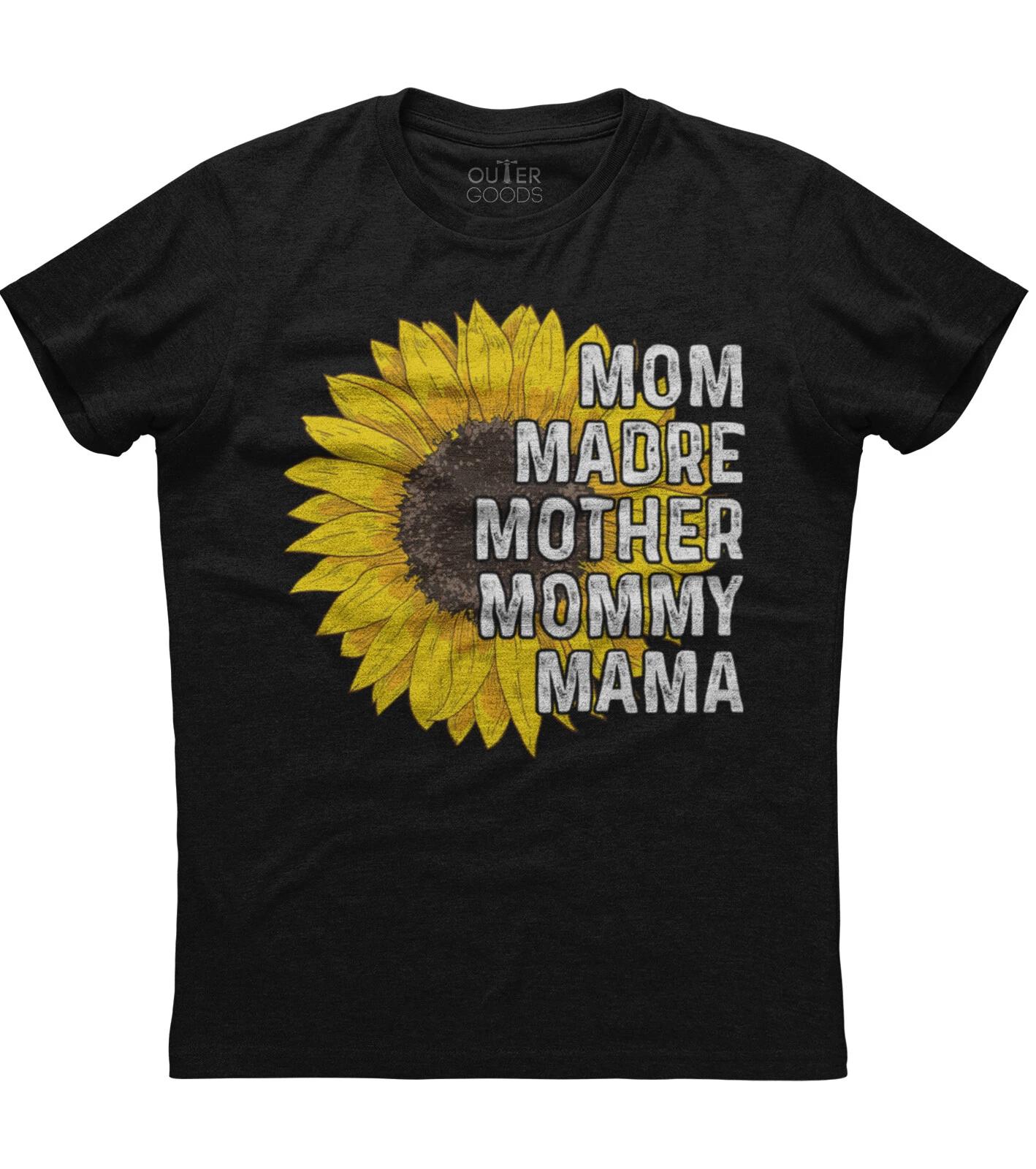 Mom Madre Mother Mommy Mama Parents Lover Cute Unisex Black Cotton T-Shirt XXXXL