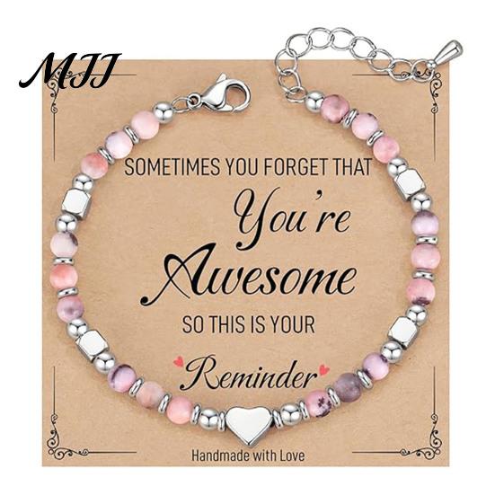 Minimalist Jewelry Women Bracelet Natural Stone Beads Adjustable Length Non-fading Wear-Resistant Comfortable Accessories Casual A