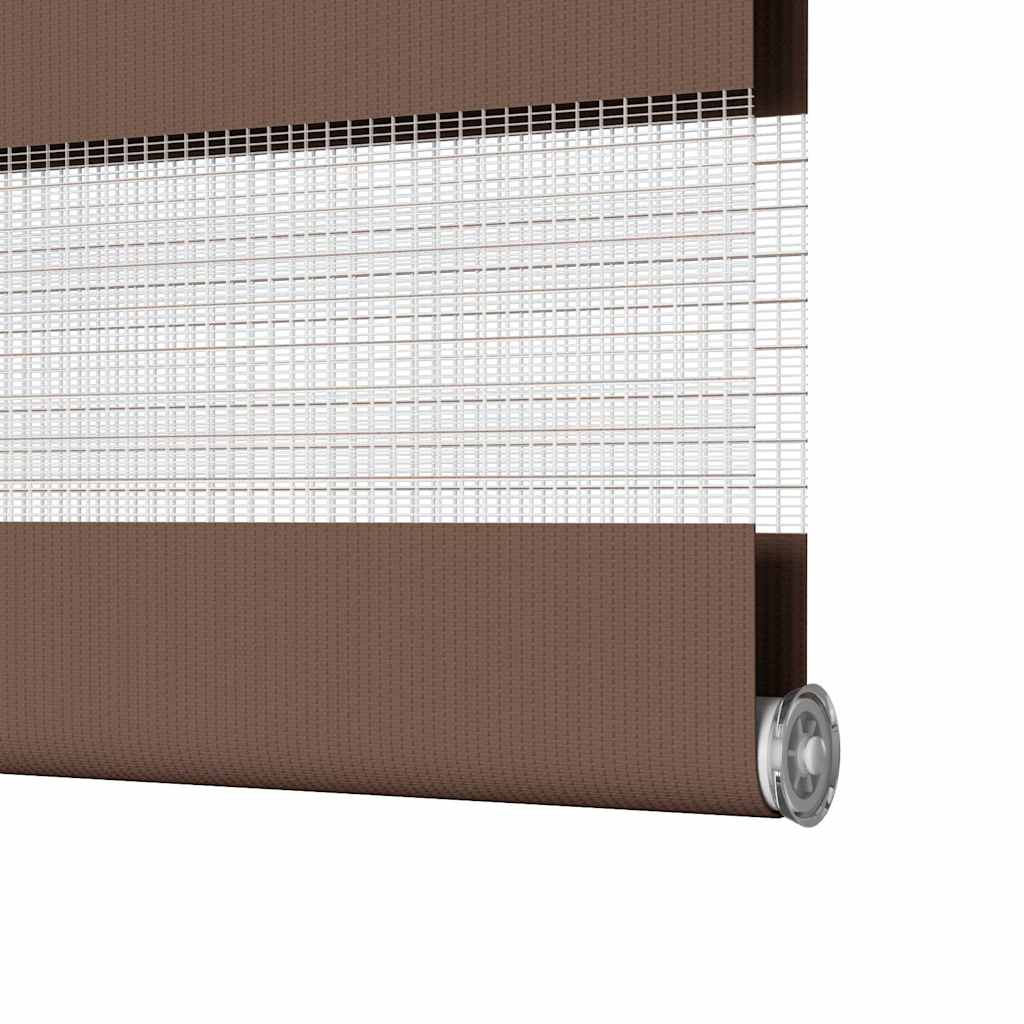 Double Roller Blind Brown 55x150 cm Fabric Width 50.9 cm Polyester