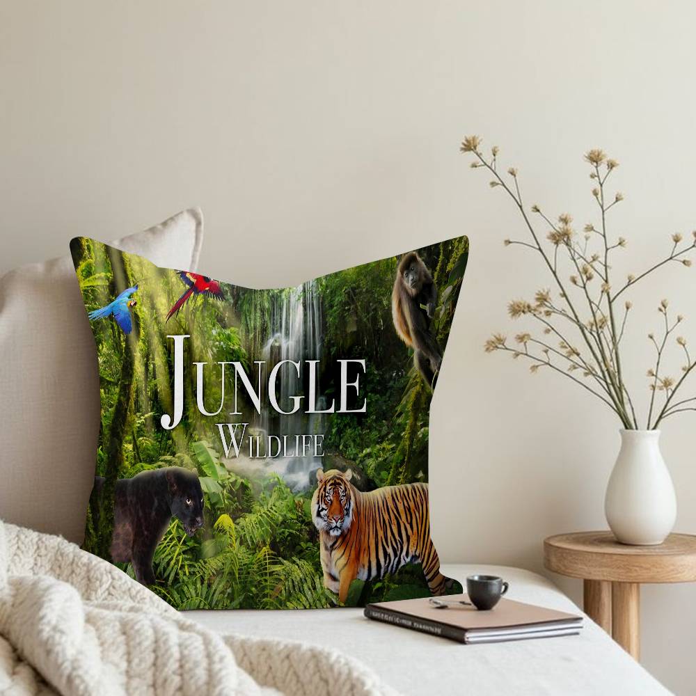 Jungle animals adventure Cushion Cover 30x50 Polyester Sofa Cushions Decorative Throw Pillows Home Decoration Pillowcover