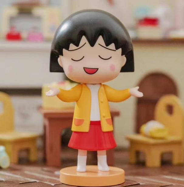 Cherry Maruko Funny Daily Series Blind Box Winding Doll Movable Handmade Cute Anime Figure Desktop Ornament Toys Birthday Gift