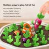 Children's Pull Radish Toy Fun Tabletop Carrot Harvest Game Teaching Aids Shape Sorting Matching Early Education Toys for Babies