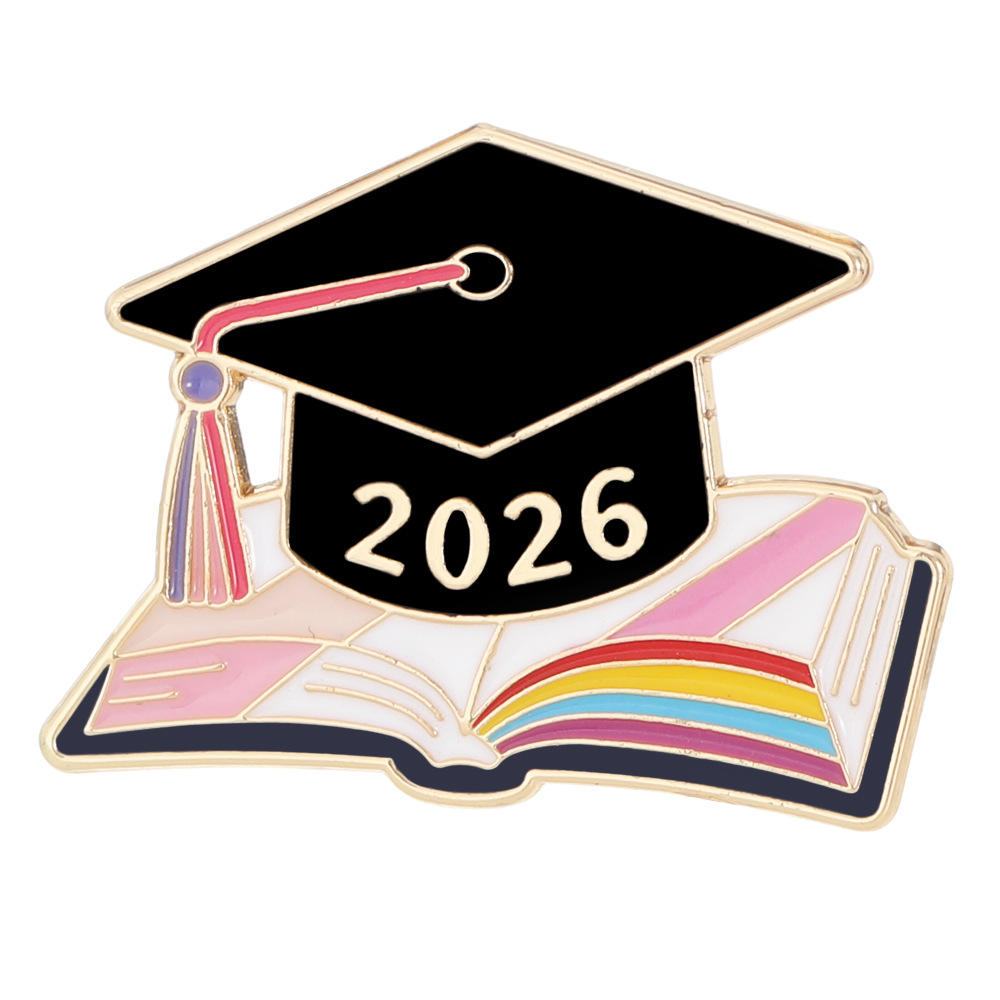 Class of 2026 Graduation Enamel Pin Graduation Cap Brooch Badge for Backpack Clothing Accessories Jewelry Gift Women Men Student