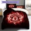 Set Lenzuola Trapunta Manchester United Copripiumino Federa Decorazione Casa Regalo di Compleanno (1 * copripiumino + 2 * federa, senza nucleo)