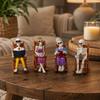 Halloween Rocking Chair Figure for Shelf Display and Room Styling, Skull Home Accent for Bookcase and Entry Placement