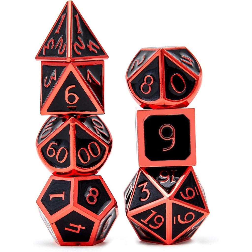 7 Pieces Metal Dices Set DND Polyhedral Solid D&D Dice Set, Used for Role-Playing Games Dungeon and Dragon Dice Games