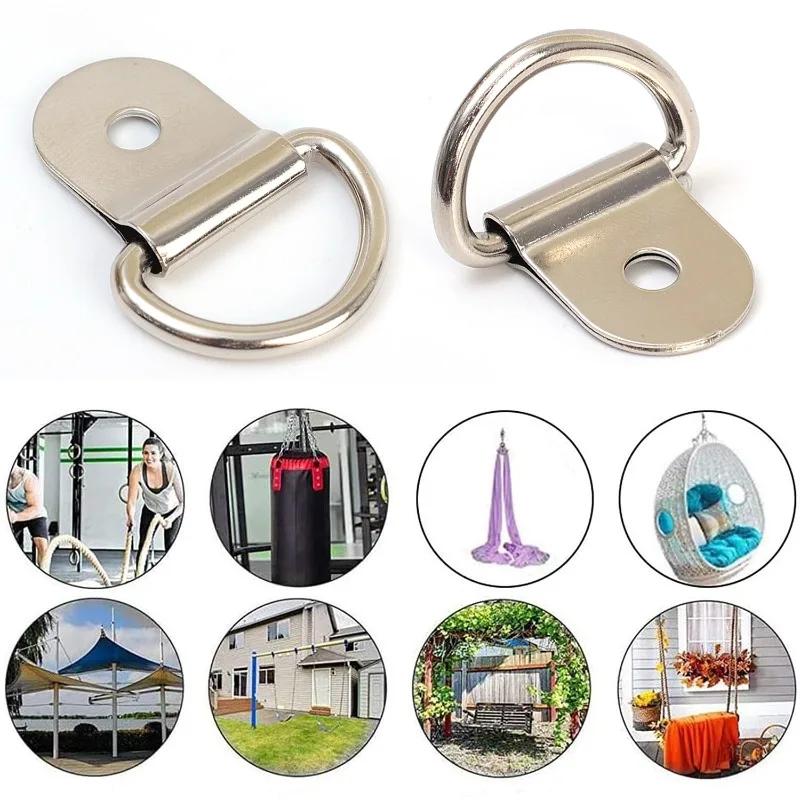 D Rings Tie Down Anchors Ring Pull Hook Stainless Steel Lashing Ring Load Fit for Car Boat Cargo Trailer Vehicles RV Van